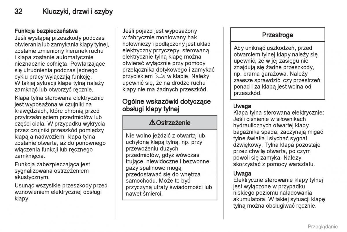 Opel Insignia instrukcja obslugi / page 33