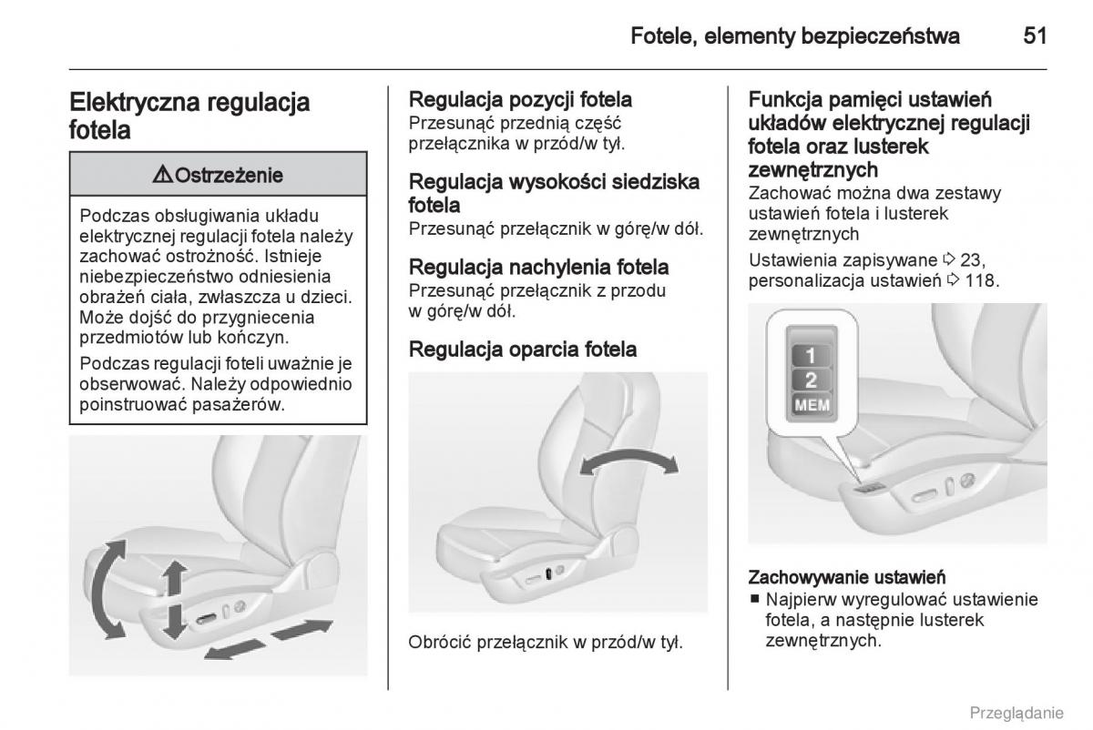 Opel Insignia instrukcja obslugi / page 52