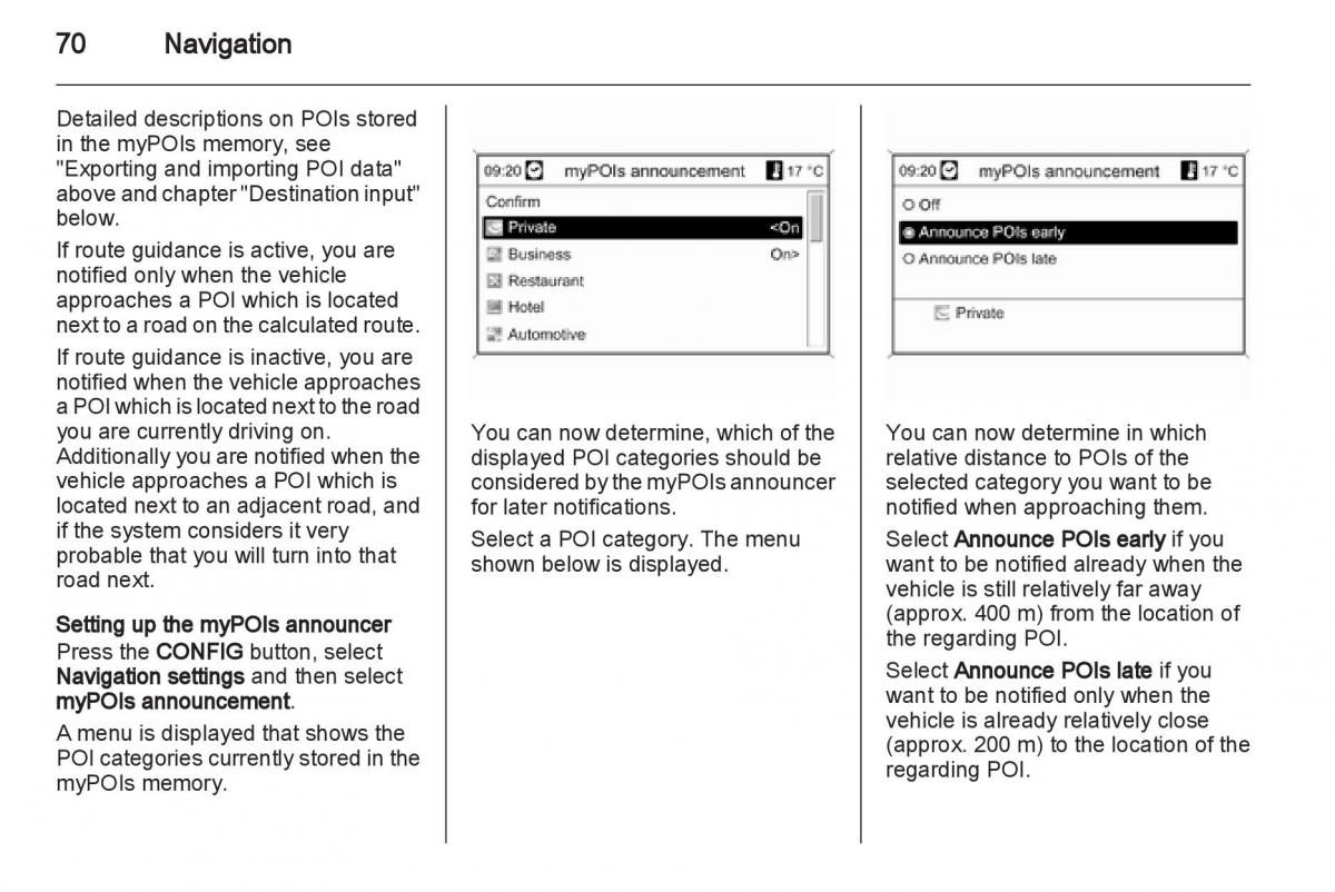 Opel Insignia manual / page 70