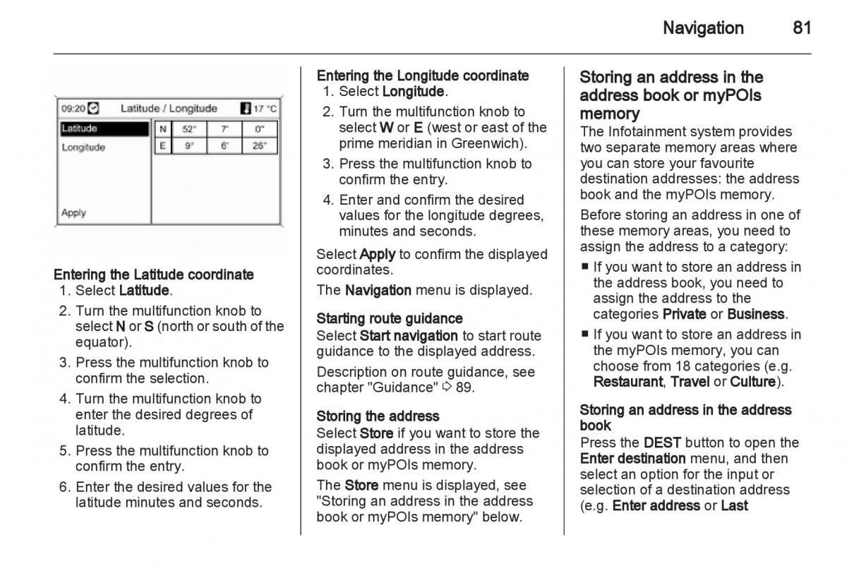 Opel Insignia manual / page 81