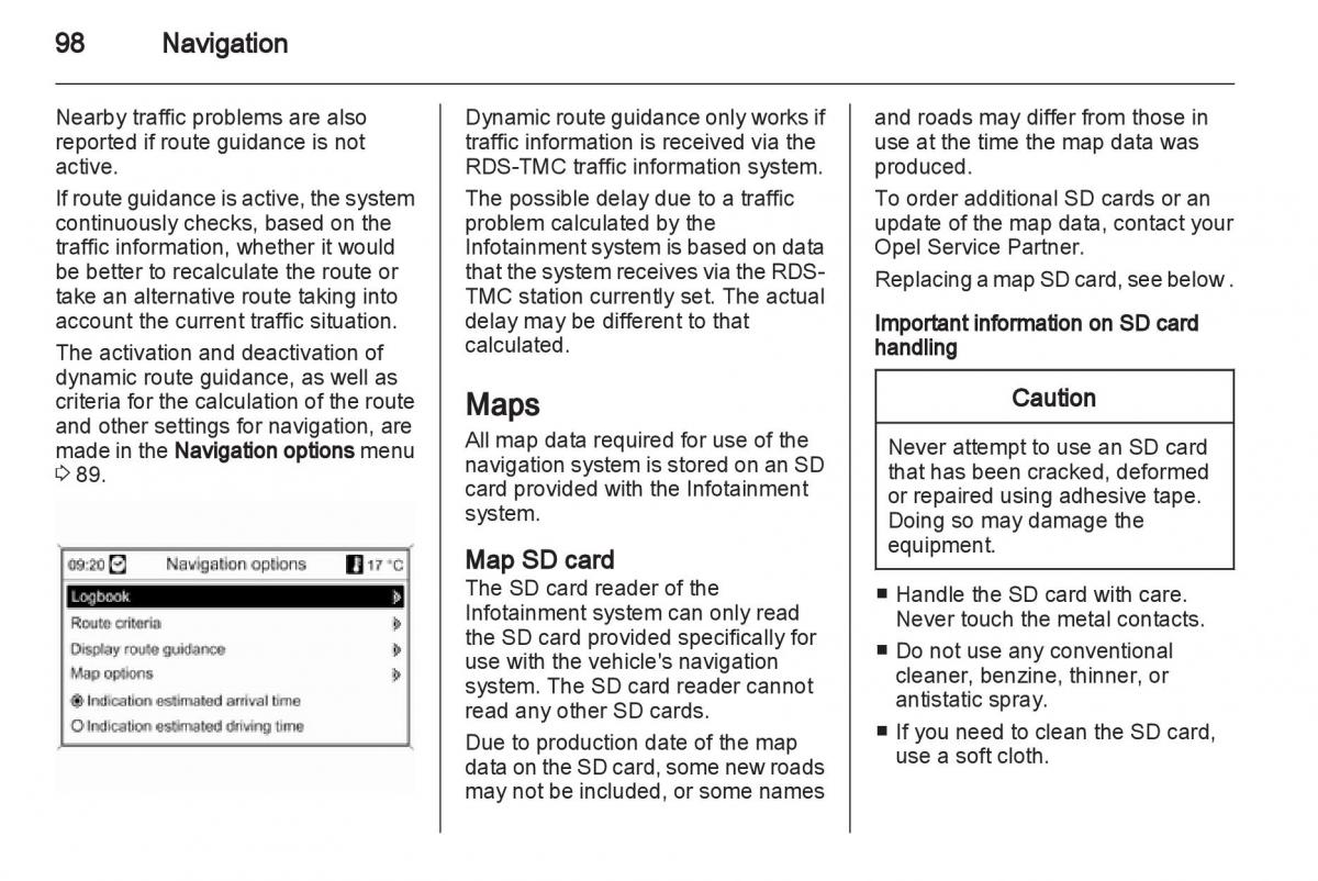 Opel Insignia manual / page 98