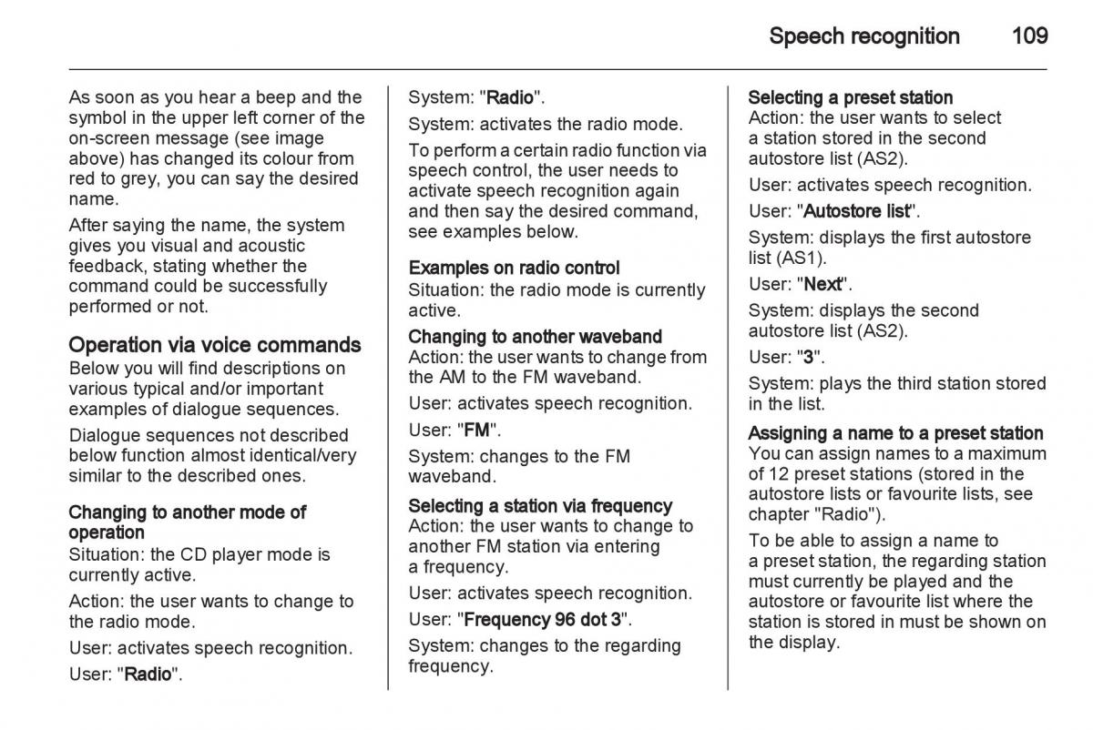 Opel Insignia manual / page 109