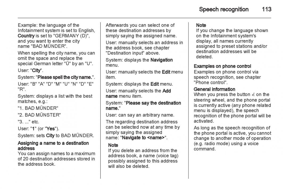 Opel Insignia manual / page 113