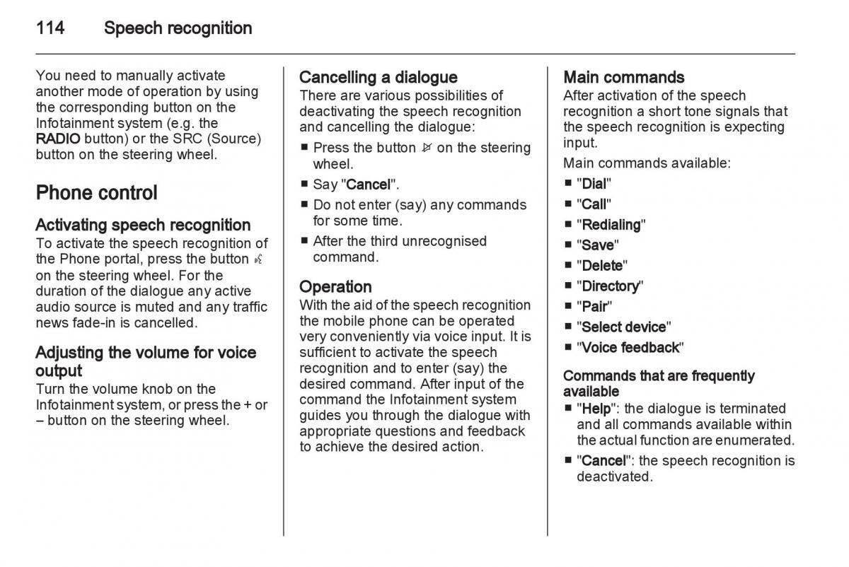 Opel Insignia manual / page 114