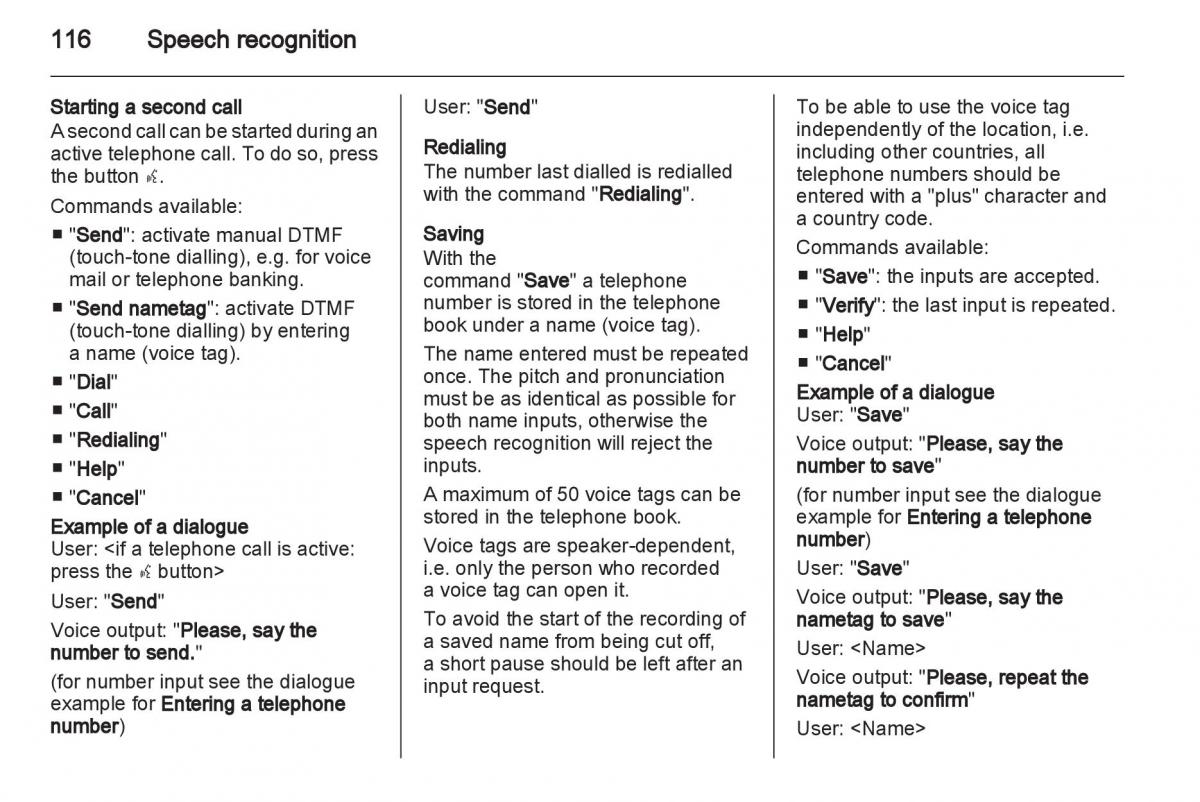 Opel Insignia manual / page 116