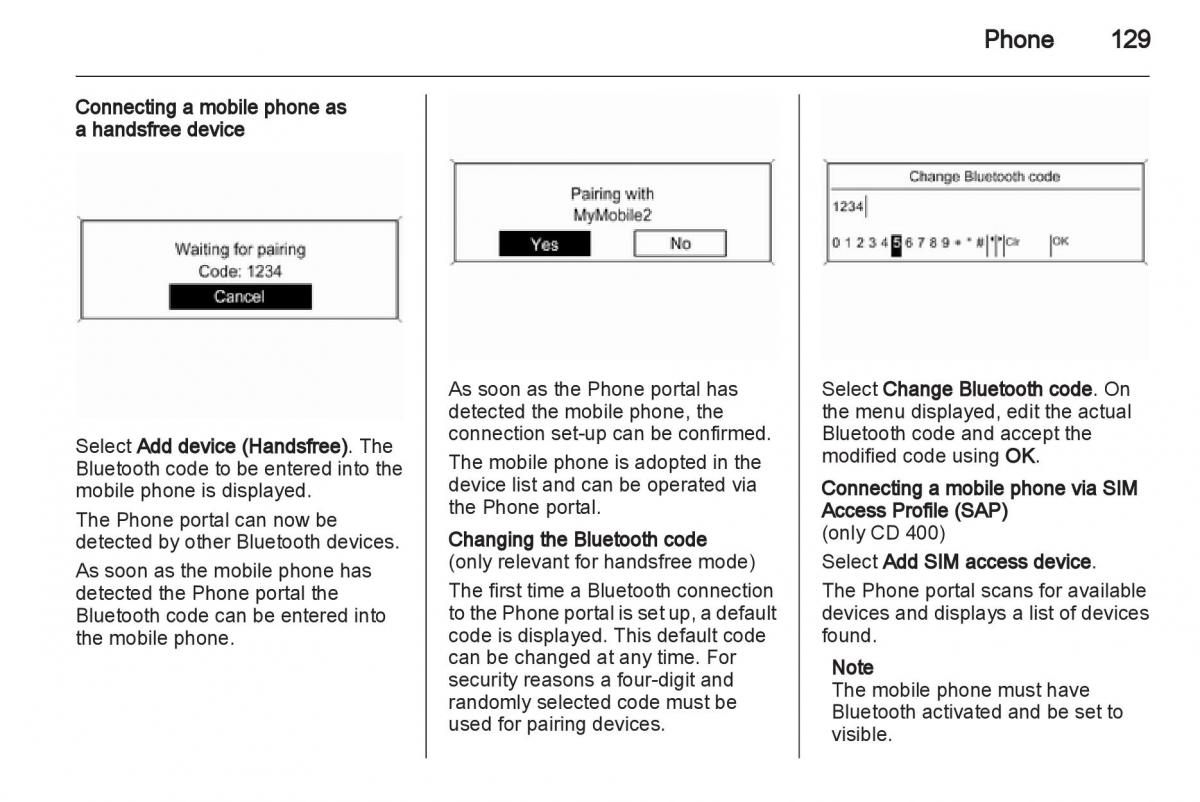 Opel Insignia manual / page 129