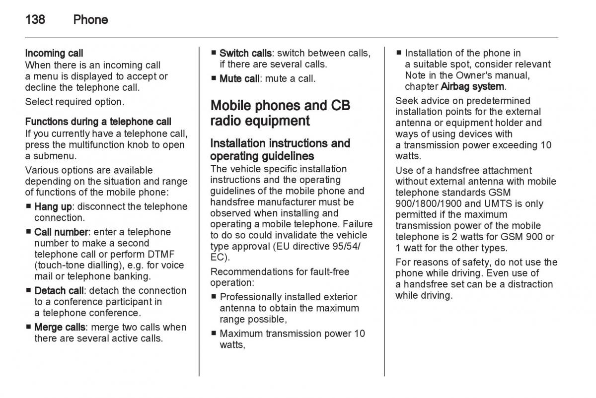 Opel Insignia manual / page 138