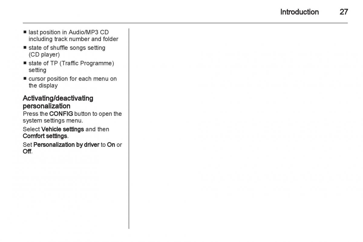 Opel Insignia manual / page 27