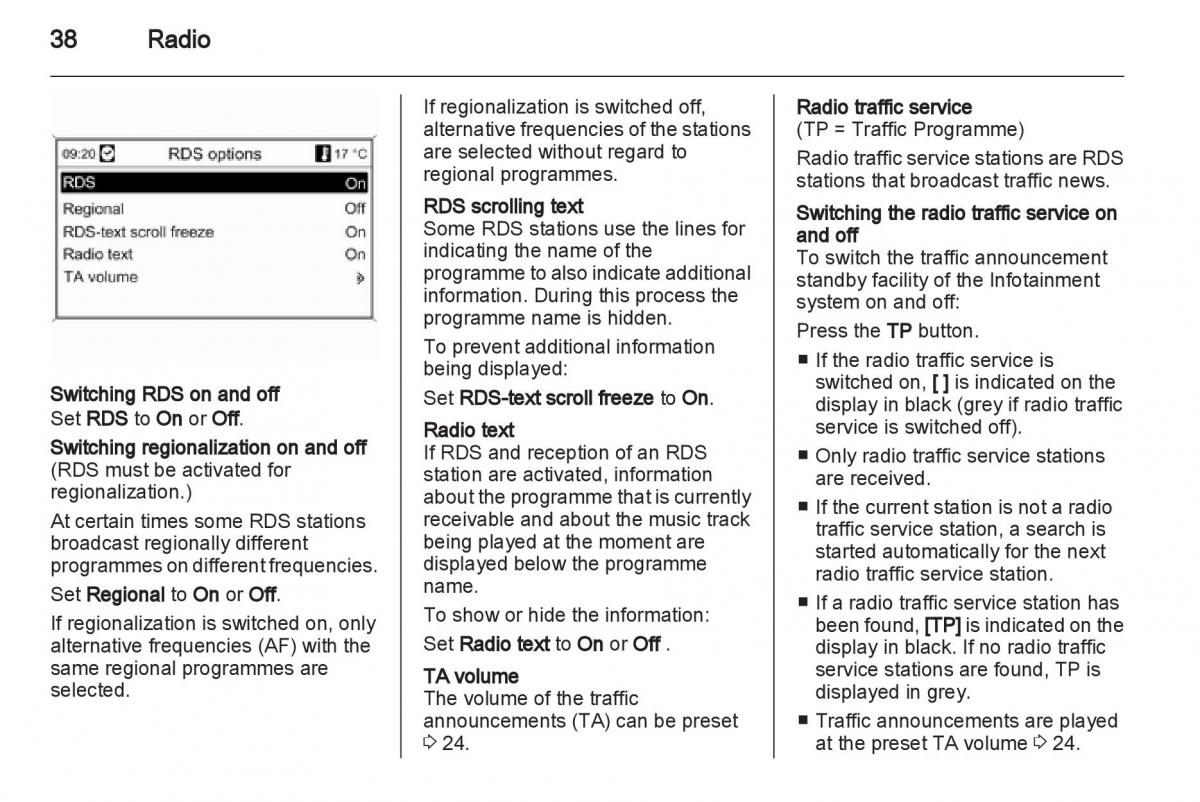 Opel Insignia manual / page 38