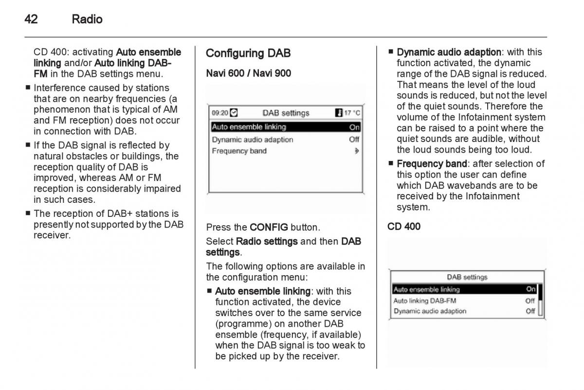 Opel Insignia manual / page 42