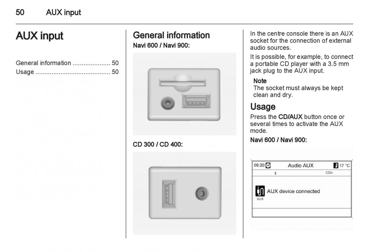 Opel Insignia manual / page 50