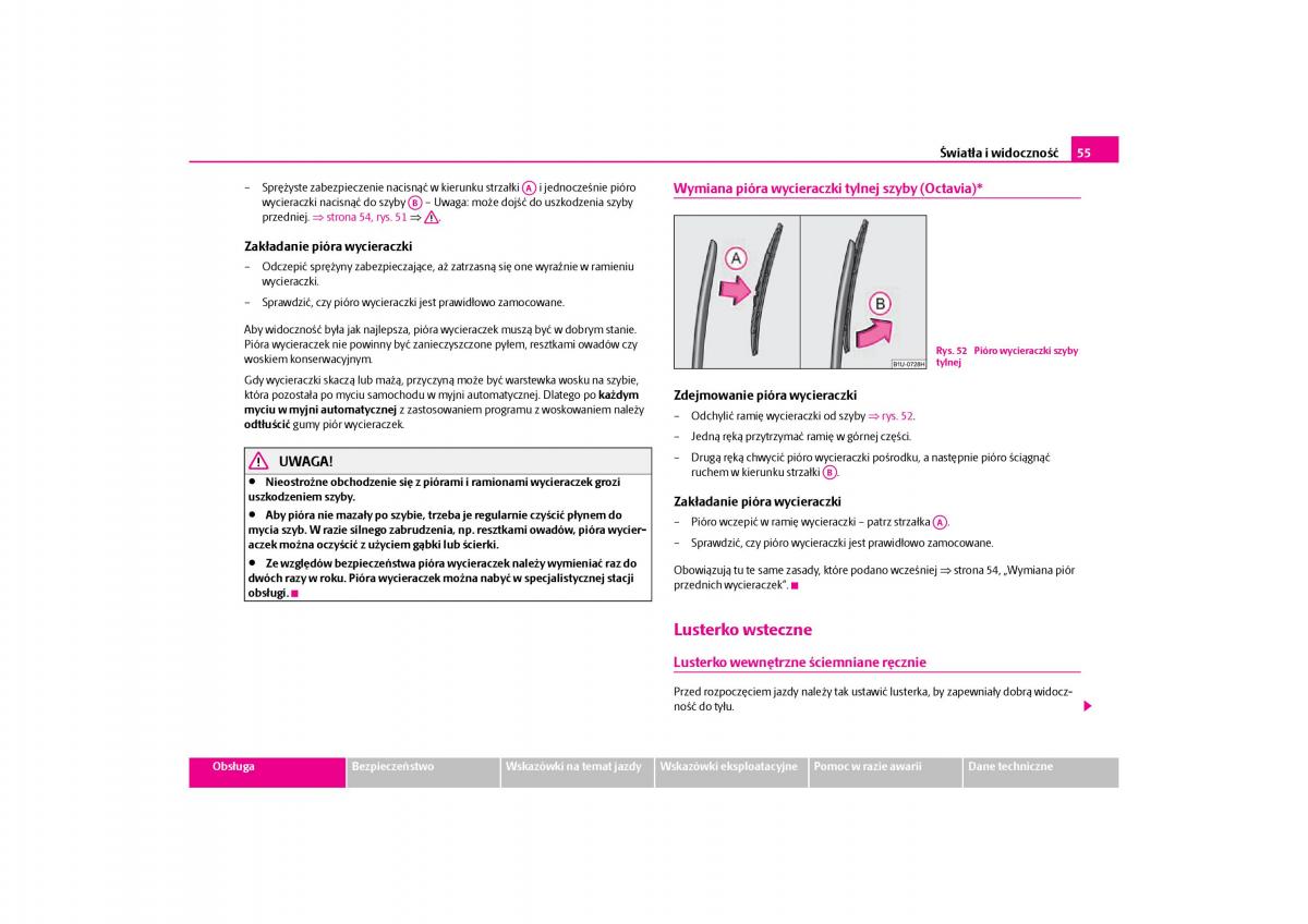 Skoda Octavia I instrukcja obslugi / page 56