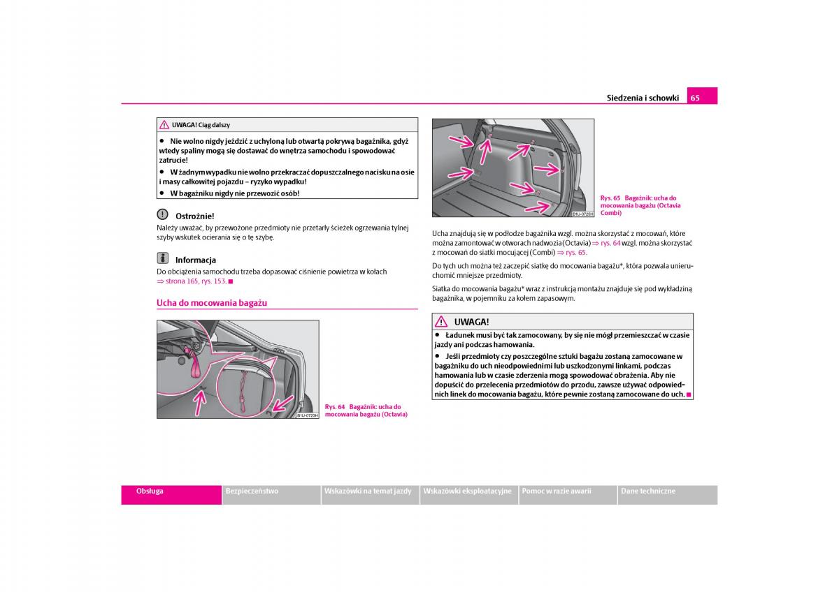 Skoda Octavia I instrukcja obslugi / page 66