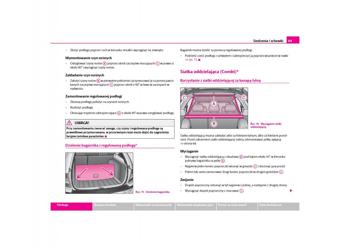 Skoda Octavia I instrukcja obslugi / page 70