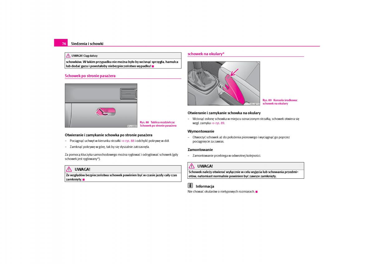 Skoda Octavia I instrukcja obslugi / page 77