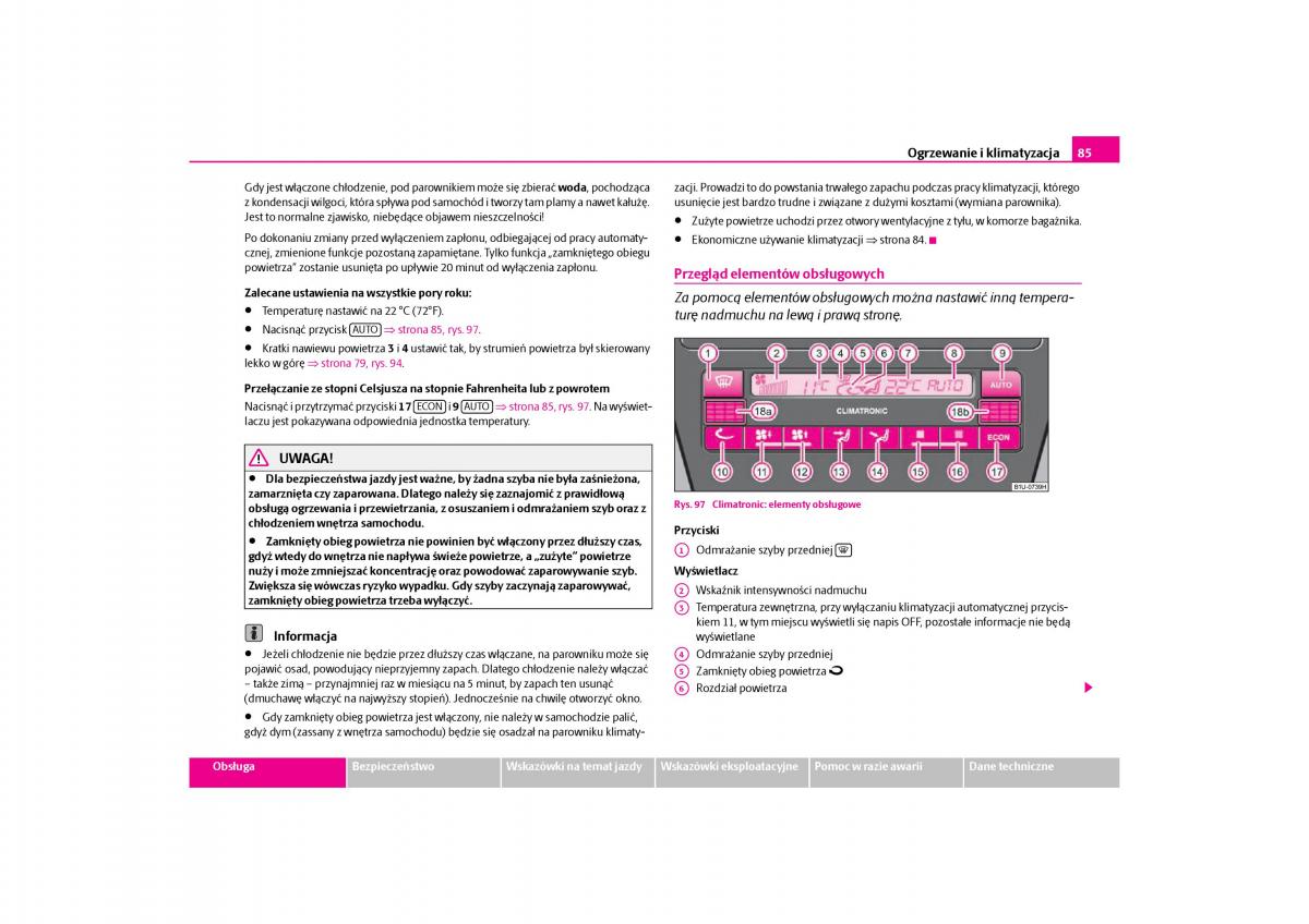 Skoda Octavia I instrukcja obslugi / page 86