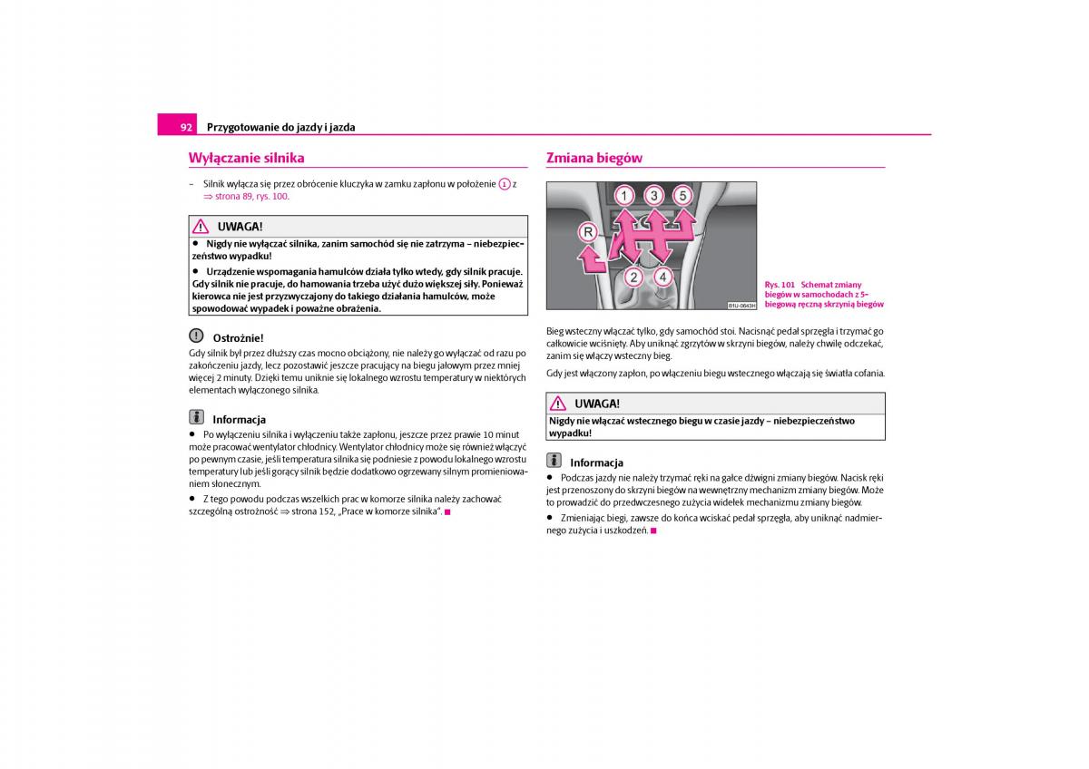 Skoda Octavia I instrukcja obslugi / page 93