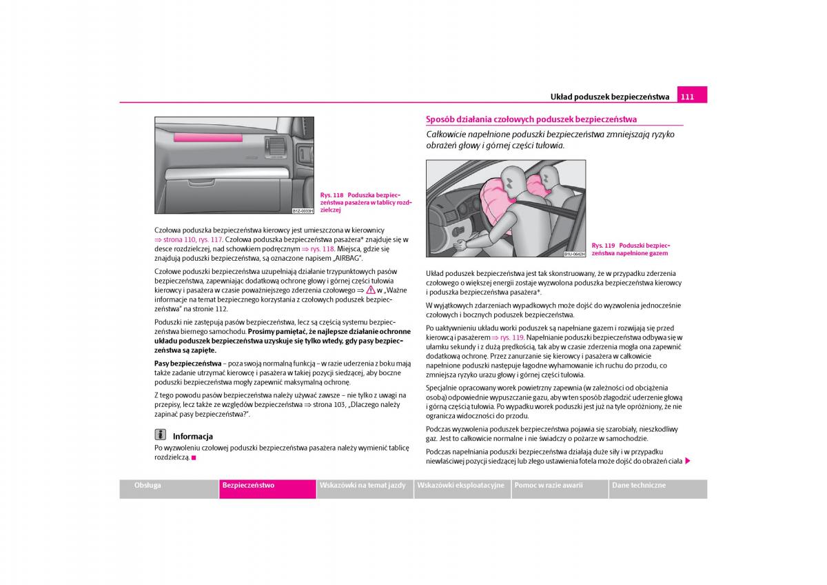 Skoda Octavia I instrukcja obslugi / page 112