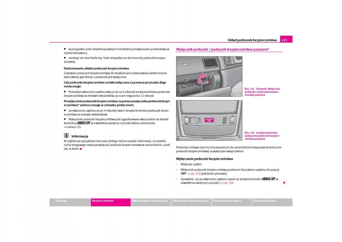 Skoda Octavia I instrukcja obslugi / page 116