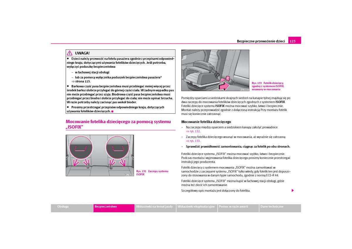 Skoda Octavia I instrukcja obslugi / page 124