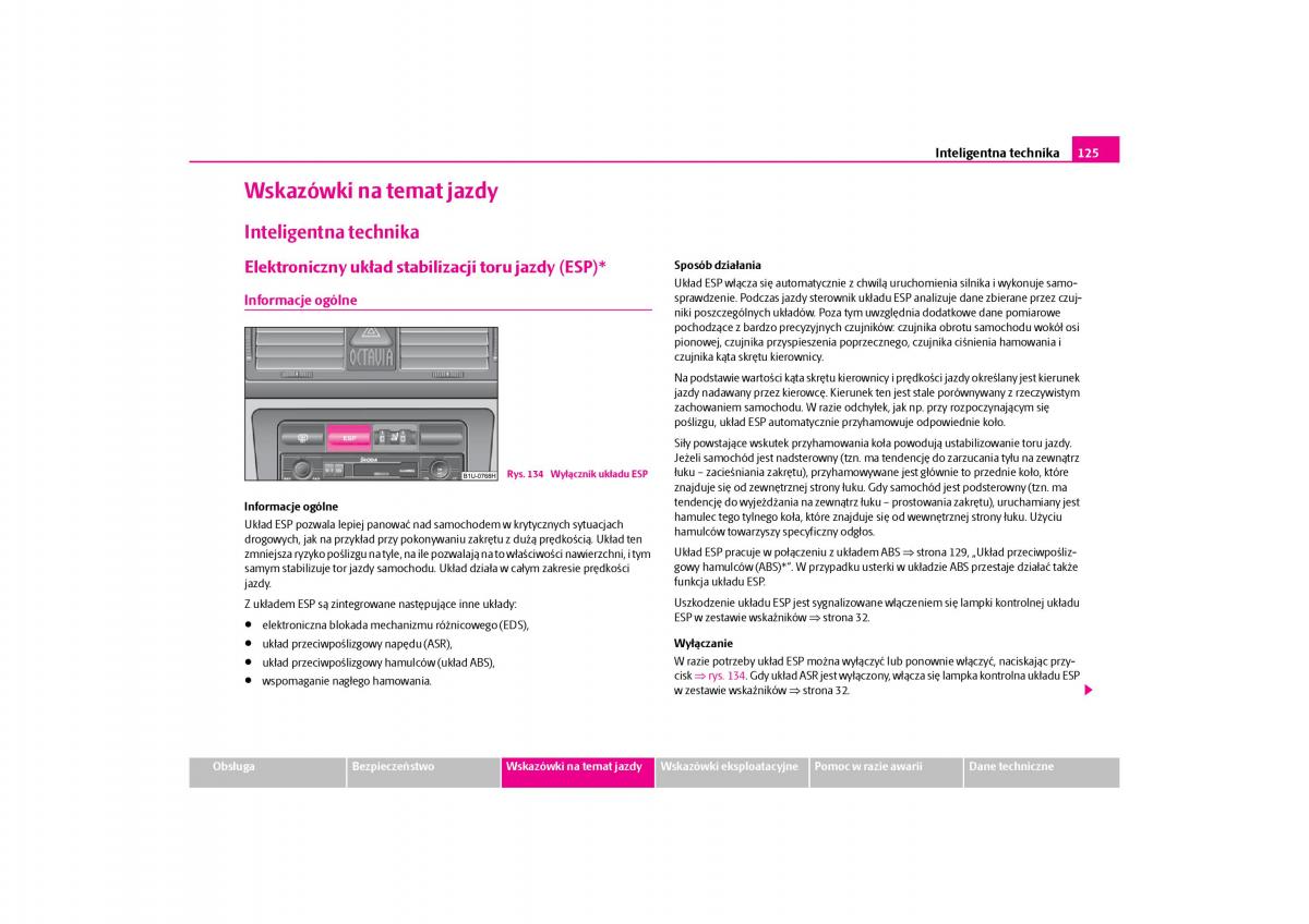 Skoda Octavia I instrukcja obslugi / page 126