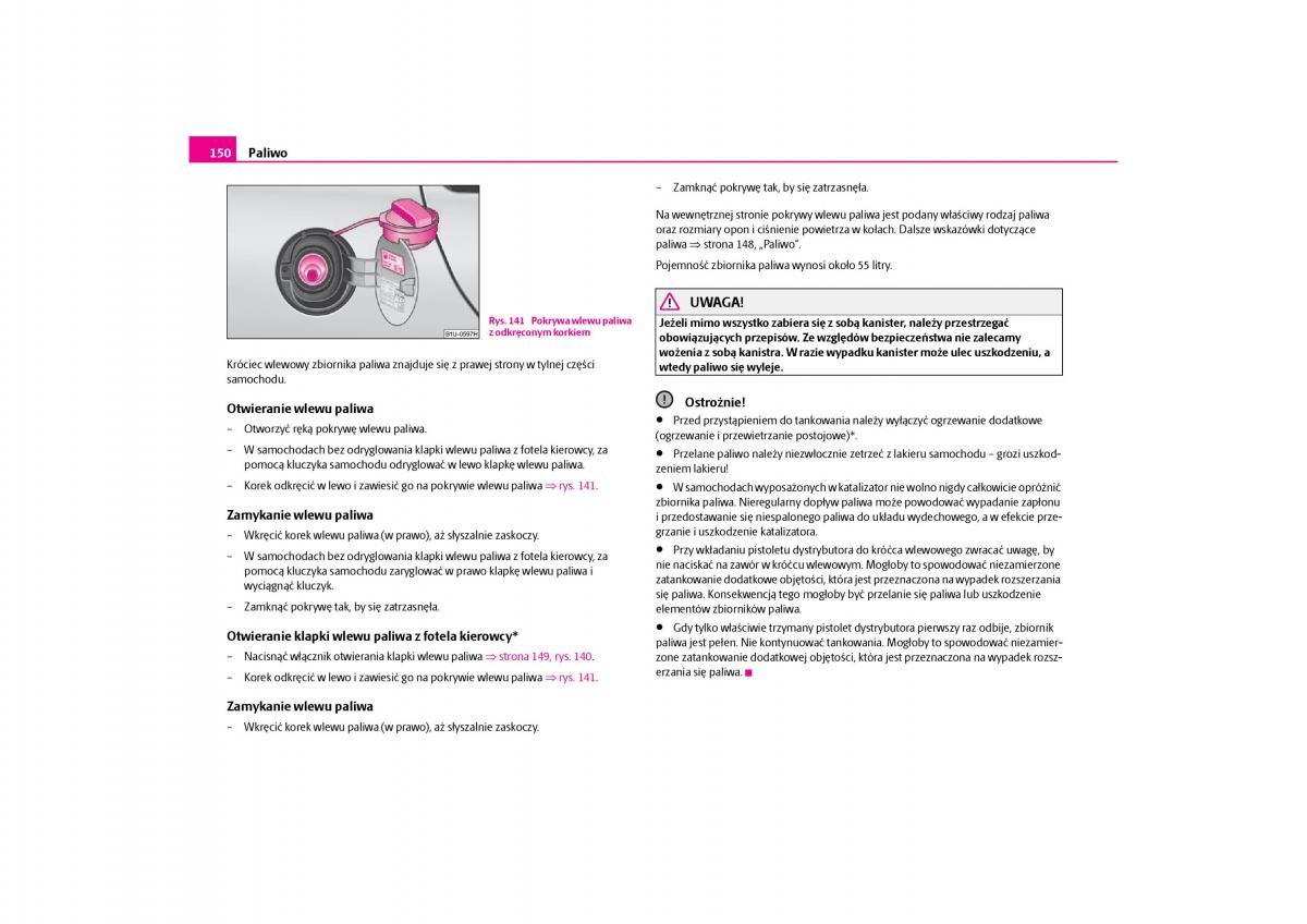 Skoda Octavia I instrukcja obslugi / page 151