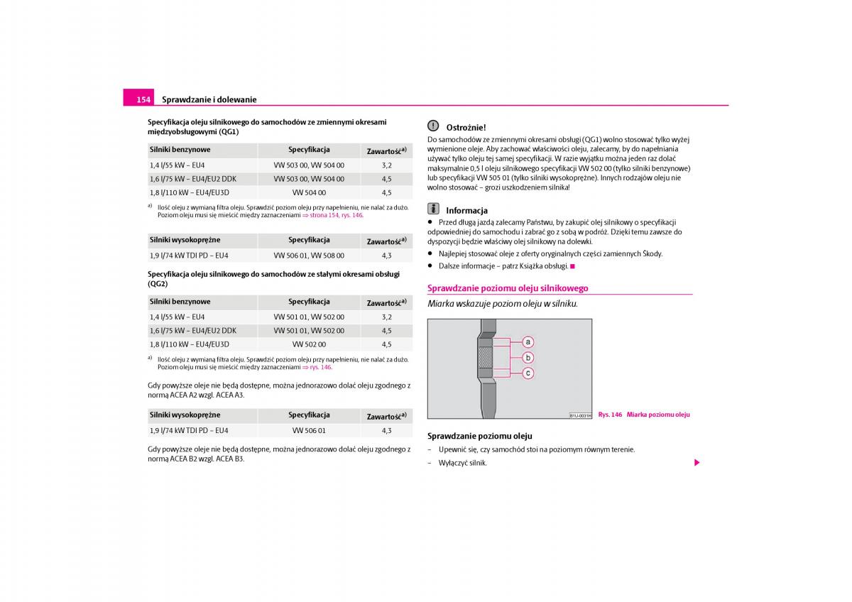 Skoda Octavia I instrukcja obslugi / page 155