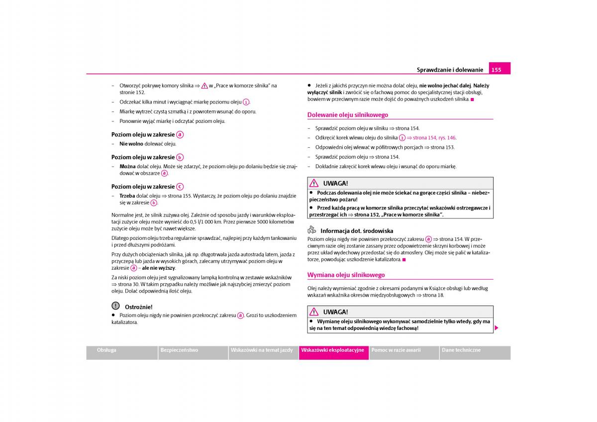 Skoda Octavia I instrukcja obslugi / page 156