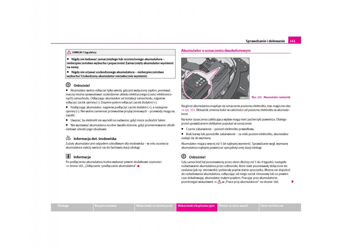 Skoda Octavia I instrukcja obslugi / page 162