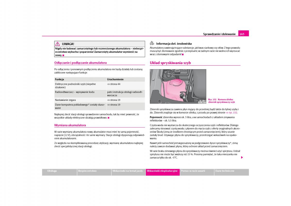 Skoda Octavia I instrukcja obslugi / page 164