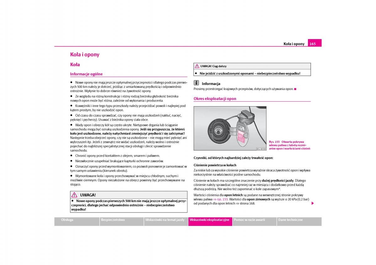 Skoda Octavia I instrukcja obslugi / page 166