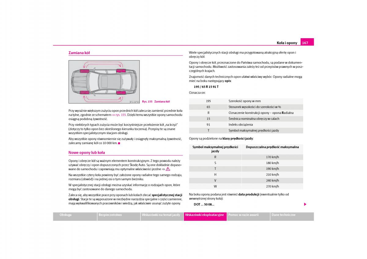 Skoda Octavia I instrukcja obslugi / page 168