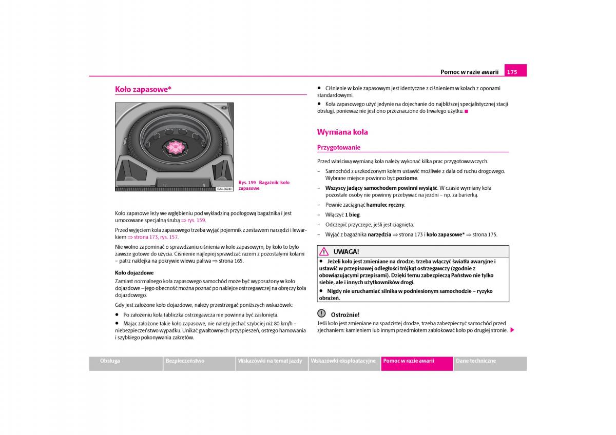 Skoda Octavia I instrukcja obslugi / page 176