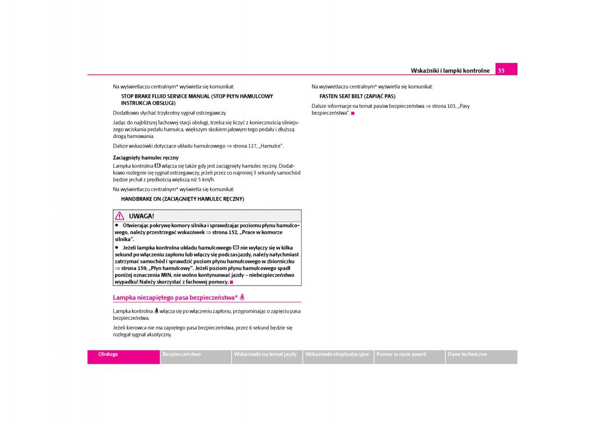 Skoda Octavia I instrukcja obslugi / page 34