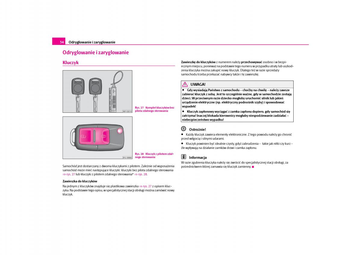 Skoda Octavia I instrukcja obslugi / page 35