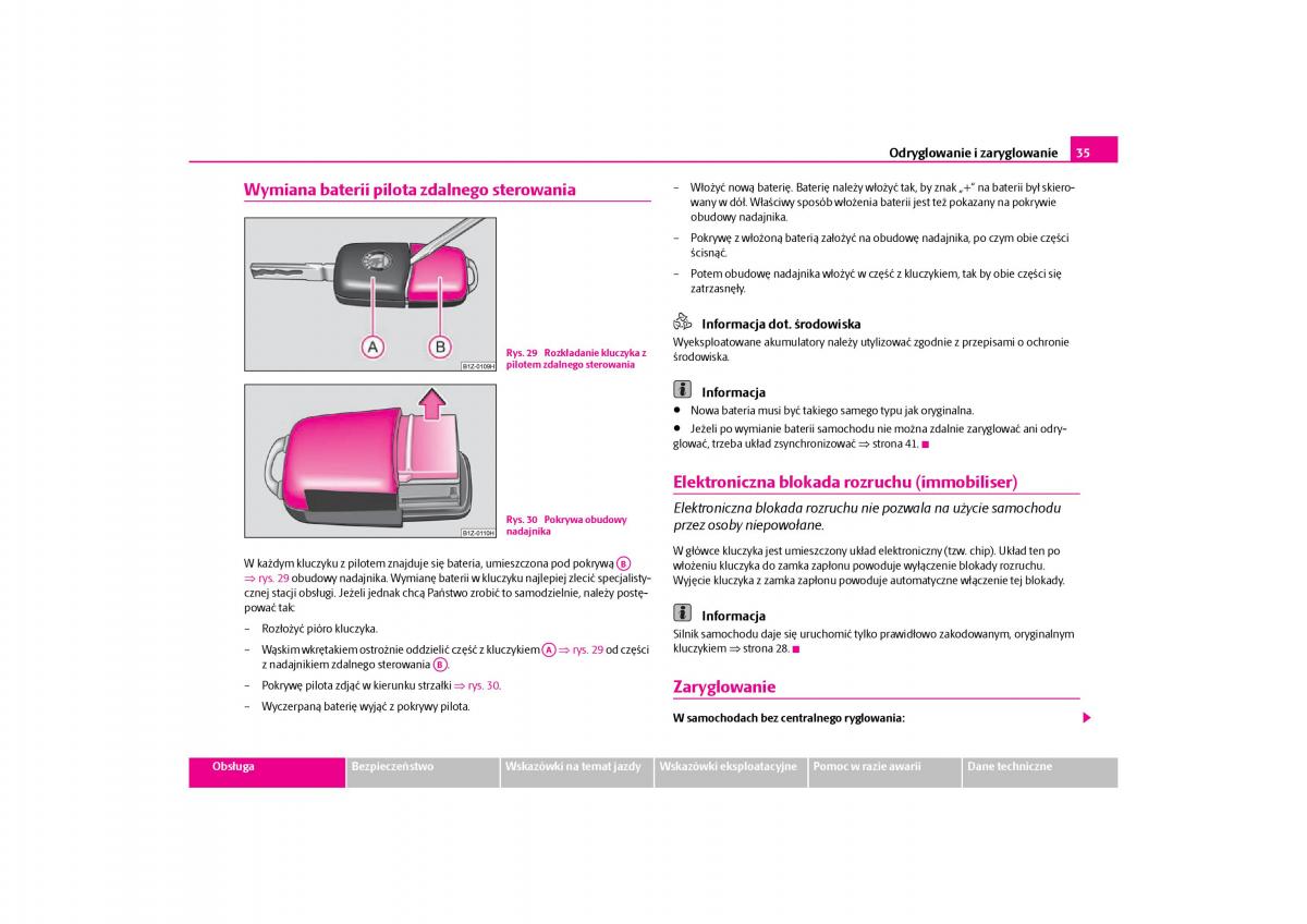 Skoda Octavia I instrukcja obslugi / page 36