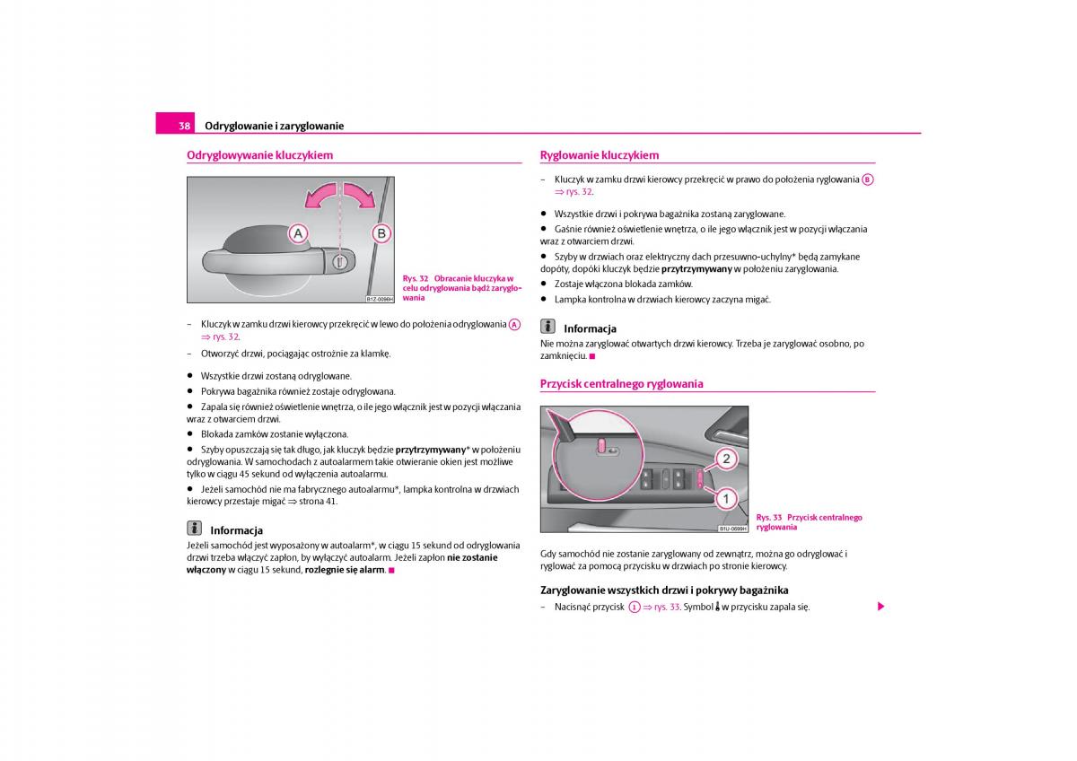 Skoda Octavia I instrukcja obslugi / page 39