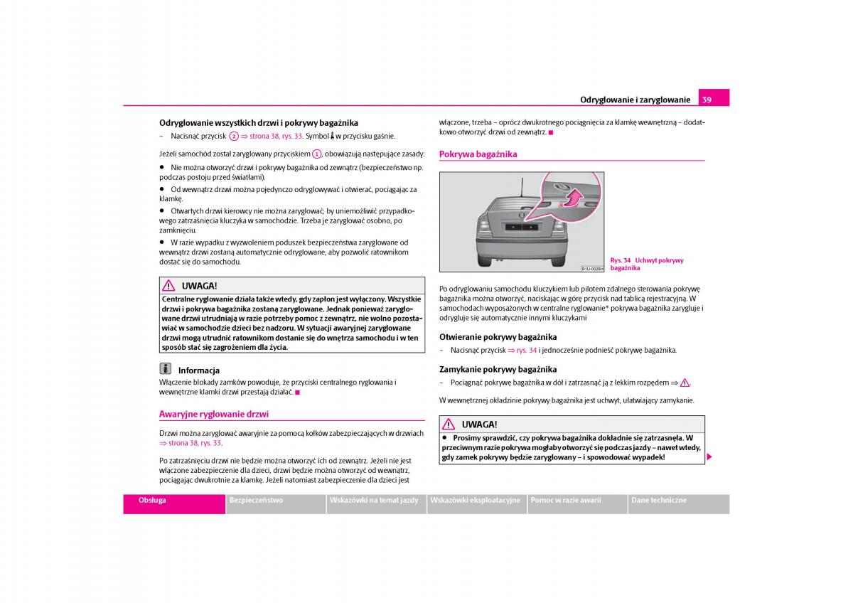 Skoda Octavia I instrukcja obslugi / page 40