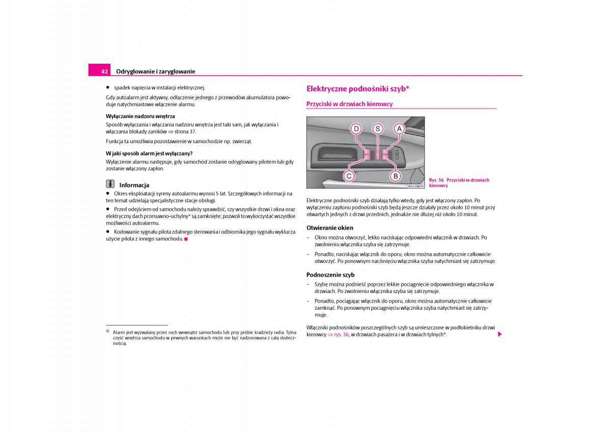 Skoda Octavia I instrukcja obslugi / page 43