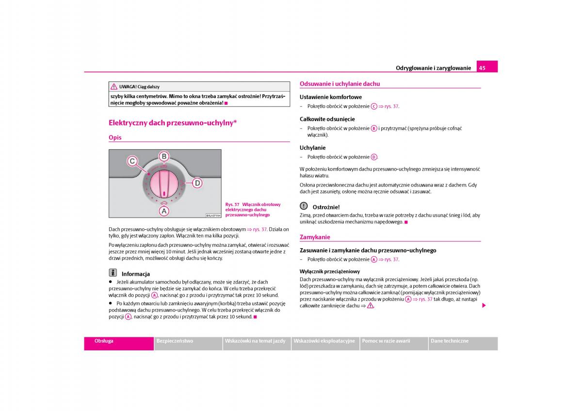 Skoda Octavia I instrukcja obslugi / page 46