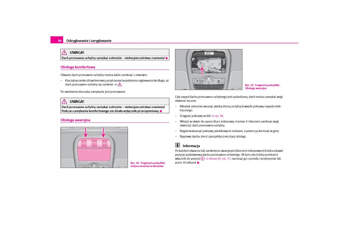 Skoda Octavia I instrukcja obslugi / page 47