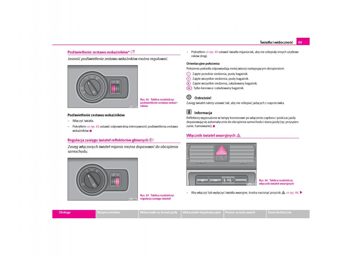 Skoda Octavia I instrukcja obslugi / page 50