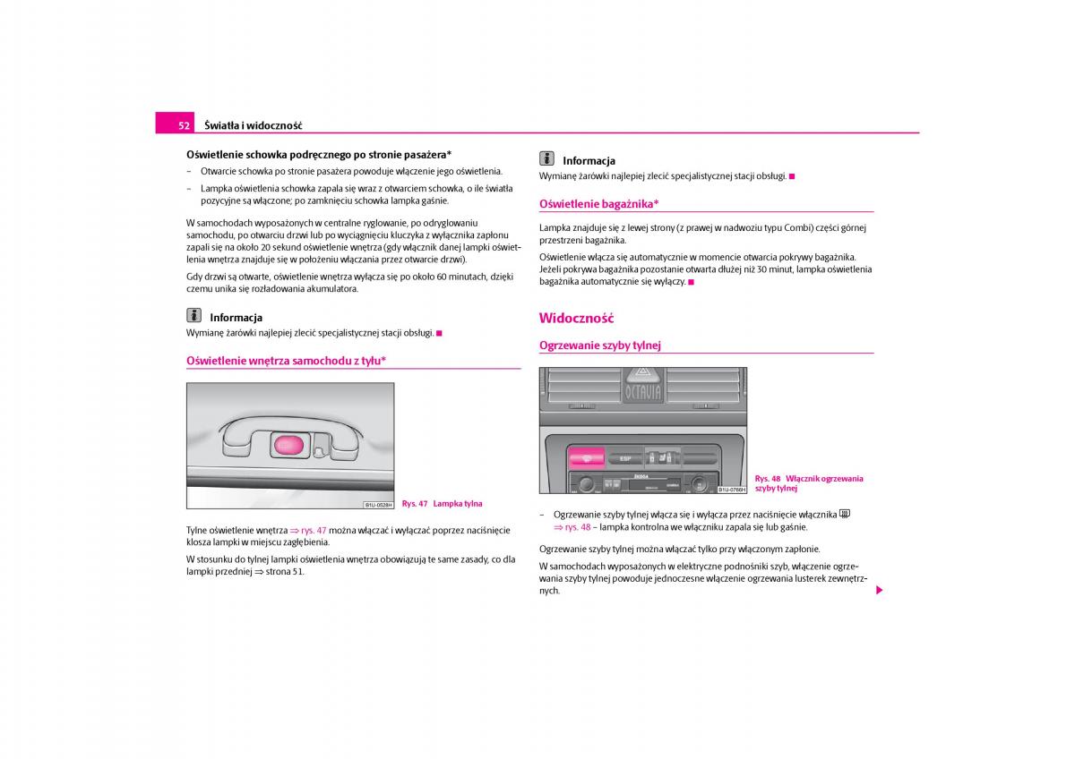 Skoda Octavia I instrukcja obslugi / page 53