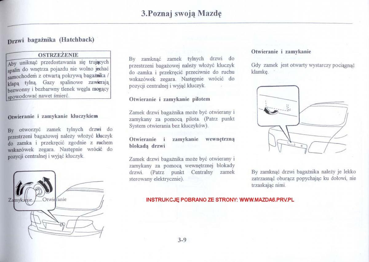 Mazda 6 I instrukcja obslugi / page 56