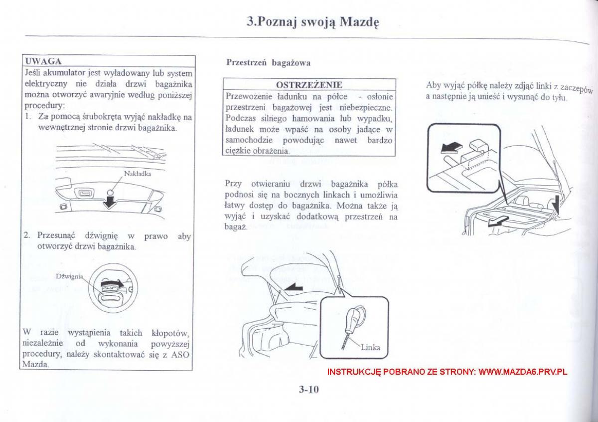 Mazda 6 I instrukcja obslugi / page 57