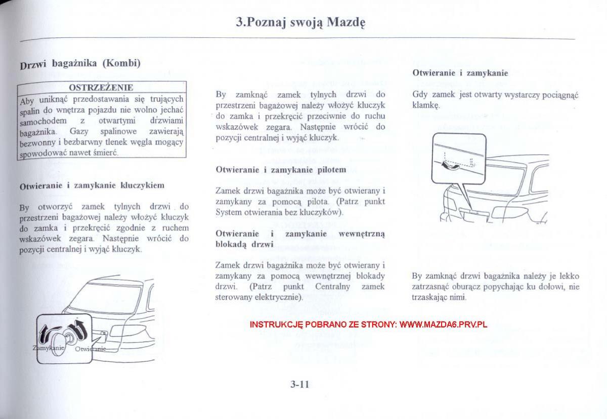 Mazda 6 I instrukcja obslugi / page 58