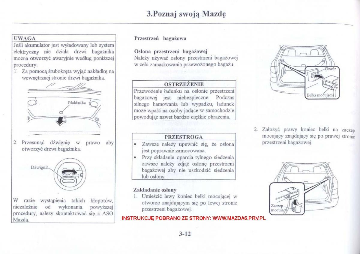 Mazda 6 I instrukcja obslugi / page 59