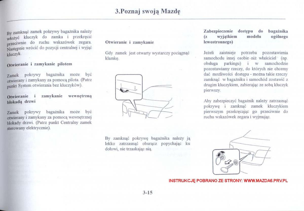 Mazda 6 I instrukcja obslugi / page 62