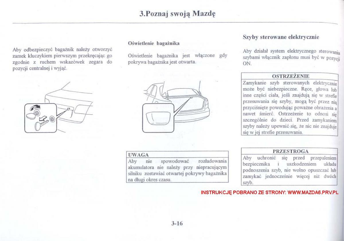 Mazda 6 I instrukcja obslugi / page 63