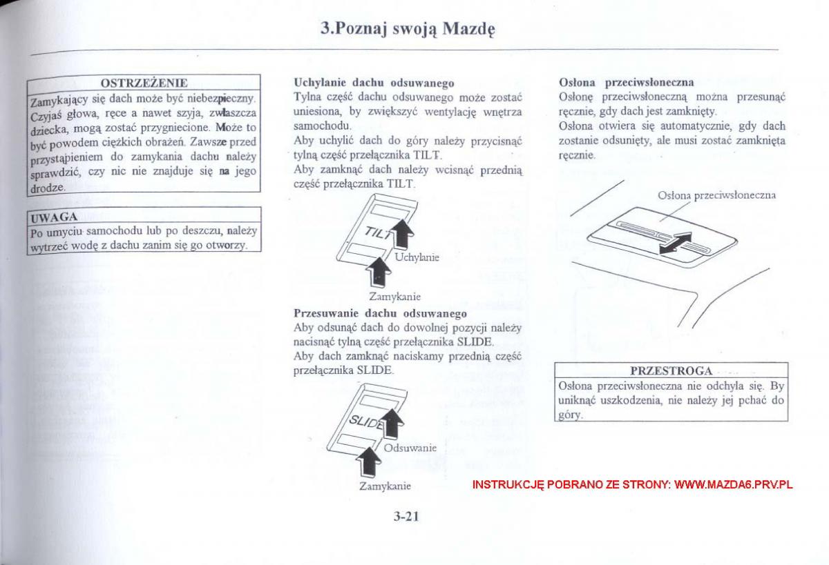 Mazda 6 I instrukcja obslugi / page 68